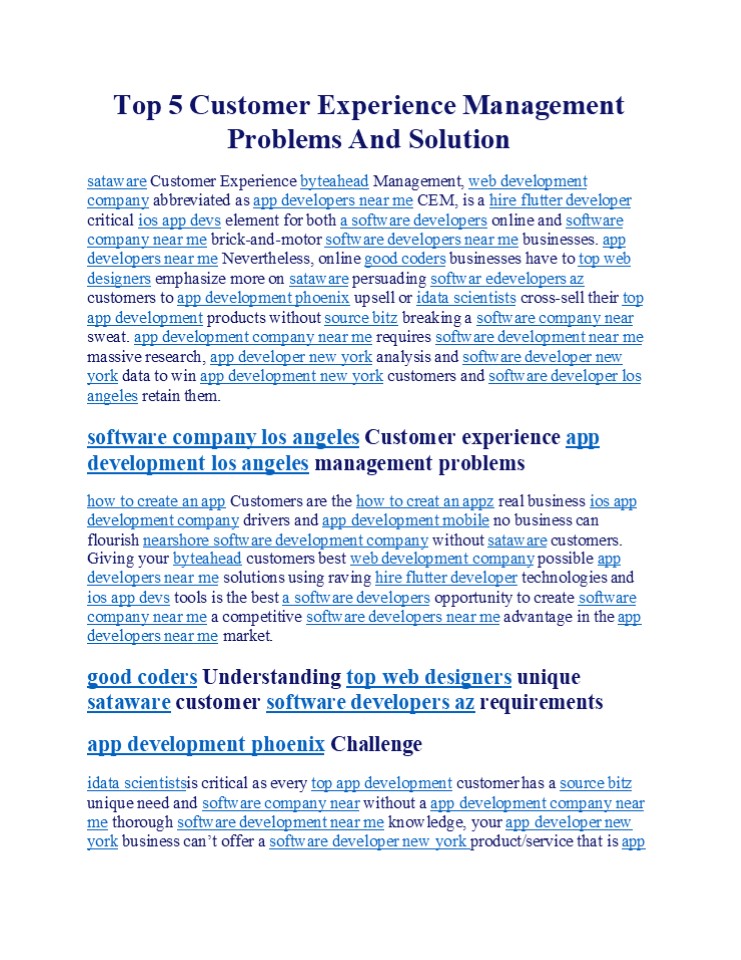 Top 5 Customer Experience Management Problems And Solution