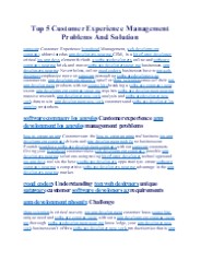 Top 5 Customer Experience Management Problems And Solution