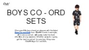 Trending Boys Co ord Sets