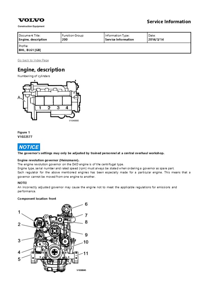 Volvo BL61 Backhoe Loader Service Repair Manual Instant Download