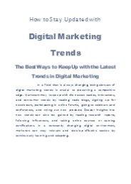 Digital Marketing Trends