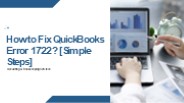 How to Fix QuickBooks Install Error Code 1722?