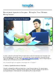 HiringGo: Reliable Recruitment Agencies in Gurgaon