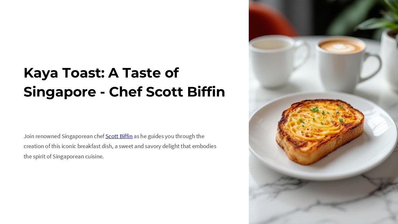 Kaya Toast: A Taste of Singapore – Chef Scott Biffin