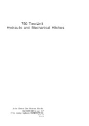 John Deere 750 Two-Unit Hydraulic and Mechanical Hitches Operator’s Manual Instant Download (Publication No.omn200538)