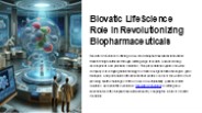 Biovatic LifeScience Role in Revolutionizing Biopharmaceuticals