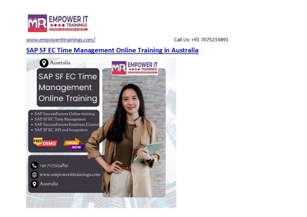 SAP SF EC Time Management Online Training in Australia