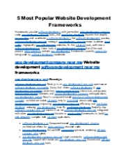 5 Most Popular Website Development Frameworks