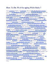 How To Do Web Scraping With Ruby?