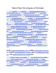 SharePoint Development Methods