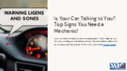 Top Signs Your Car Needs Professional Repair