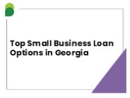 Top Small Business Loan Options in Georgia
