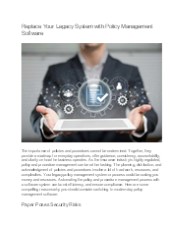 Replace Your Legacy System with Policy Management Software