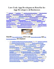 Low-Code App Development Benefits for App Developers & Businesses