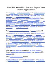 How Will Android 11 Features Impact Your Mobile Application?