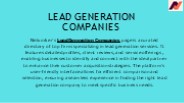 Lead Generation Companies