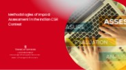 Methodologies of Impact Assessment in the Indian CSR Context