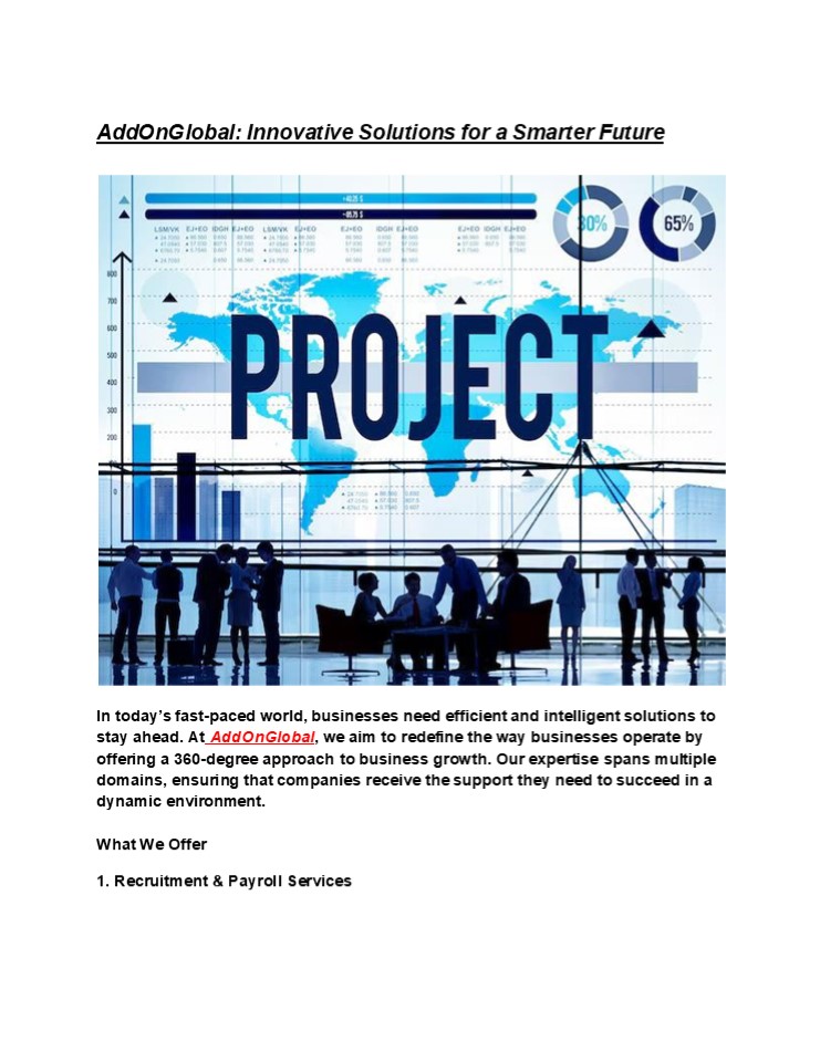 AddOnGlobal: Innovative Solutions for a Smarter Future