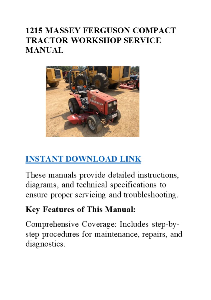 8200 SERIES MASSEY FERGUSON TRACTOR WORKSHOP SERVICE MANUAL