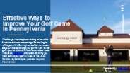 Enhance your Game with Expert Golf Lessons in Pennsylvania