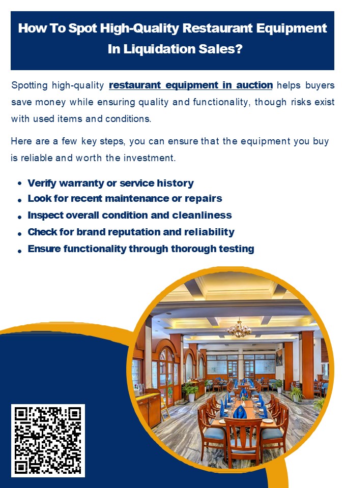 How To Spot High-Quality Restaurant Equipment In Liquidation Sales?