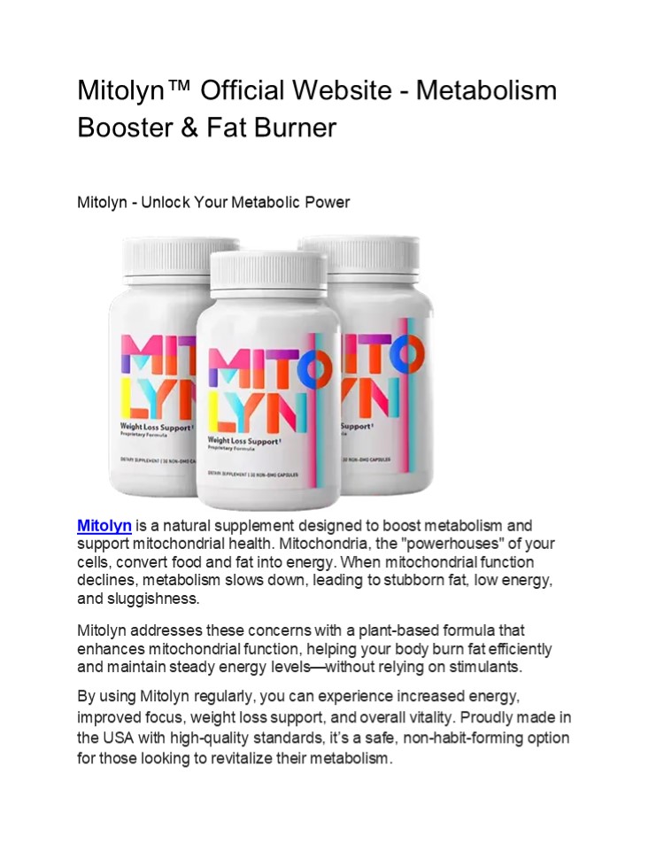 Mitolyn™ Official Website - Metabolism Booster & Fat Burner