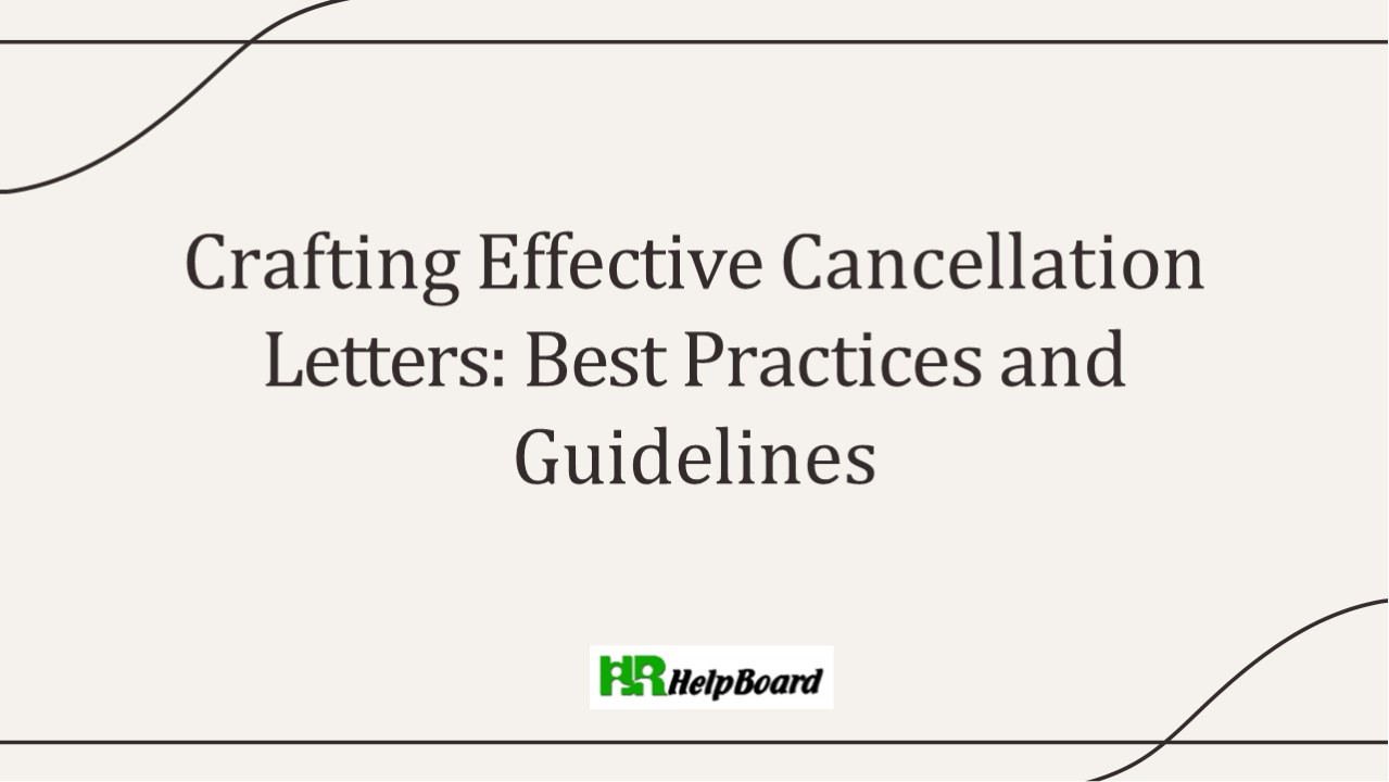 Letter of Cancellation of Contract, Cancel Order