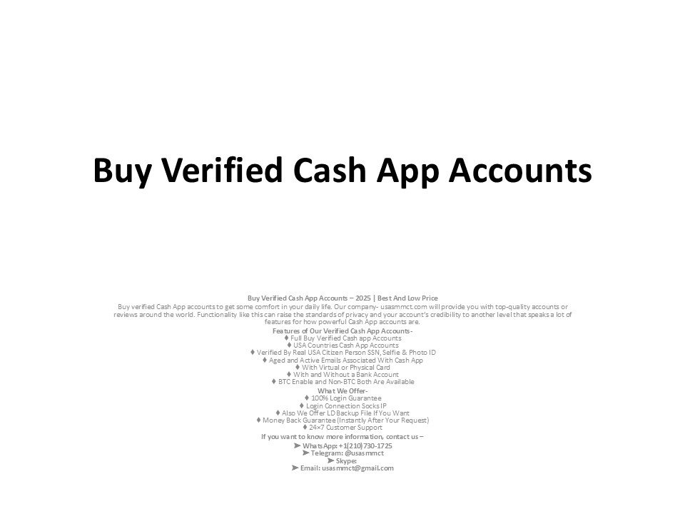 Buy Verified Cash App Accounts