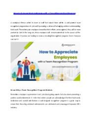 How to Appreciate Employees with a Team Recognition Program