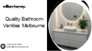 Quality Bathroom Vanities Melbourne