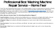 Professional Best Washing Machine Repair Service – Home Fixer