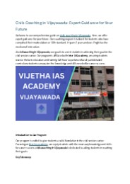 Civils coaching in vijayawada