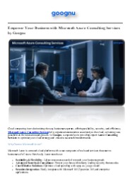 Goognu: Your Trusted Microsoft Azure Consulting Services Partner (1)