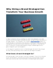 Mastering the Role of a Brand Strategist