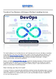 Optimize Your Development with Goognu’s DevOps Consulting
