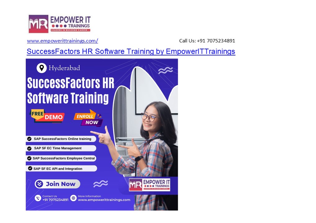SuccessFactors HR Software Training by EmpowerITTrainings
