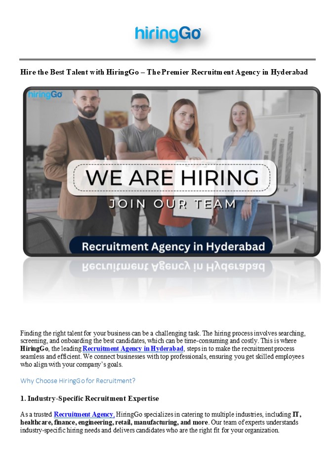 Hiring Made Easy in Hyderabad with HiringGo