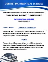 CSIR NET Mathematics Pattern and Syllabus