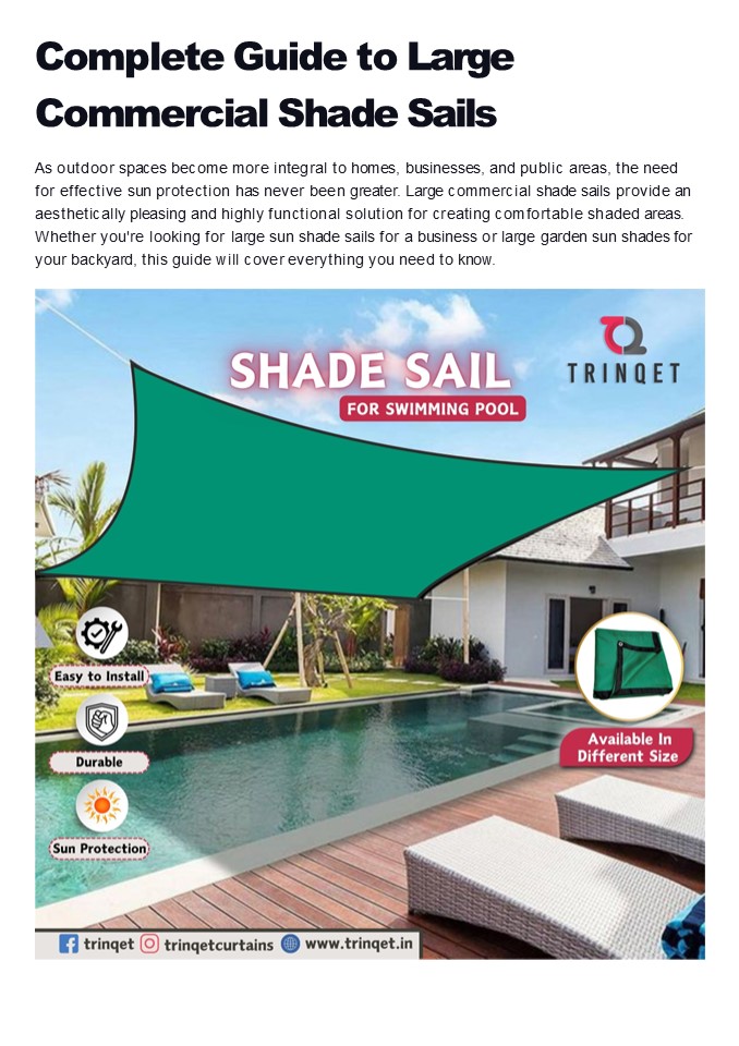 The Best Large Commercial Shade Sails