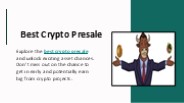 Best Crypto Presale