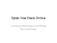 Qatar Visa Check Online
