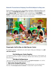 Smooth Transitions: Helping Your Child Adjust to Daycare