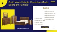 Handcrafted Solid Wood Maple Bedroom Furniture – Canadian-Made Excellence