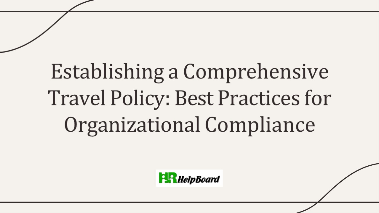 Company Travel Policy and Procedure