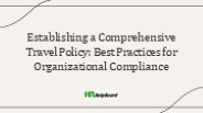 Company Travel Policy and Procedure