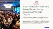 Why Your B2B Event Needs a Strong Theme