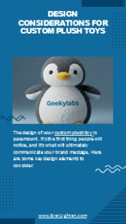 Design Considerations for Custom Plush Toys