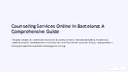 Counseling Services Online in Barcelona..1