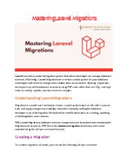Mastering Laravel Migrations