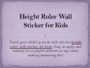 Height Ruler Wall Sticker for Kids
